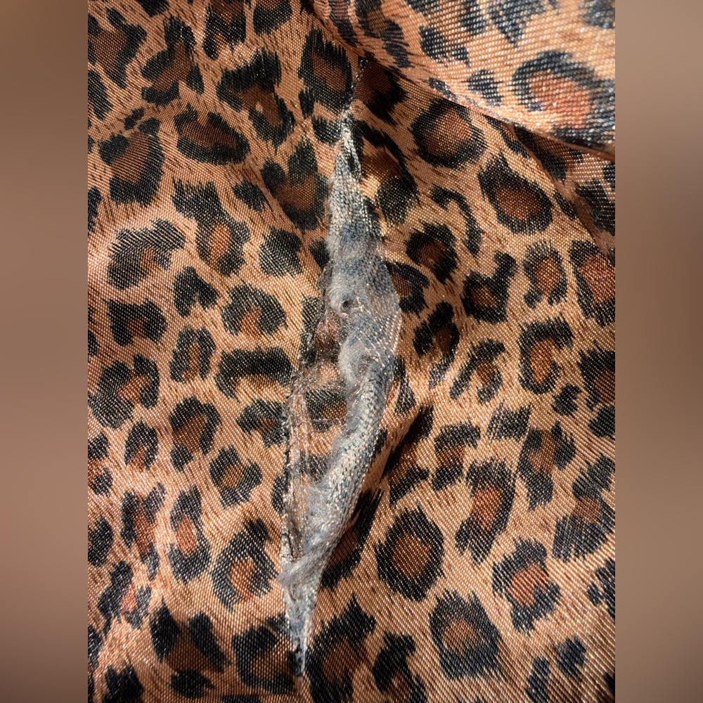 Wet Seal Black Cheetah Line Peacoat, size medium. - Picture 4 of 5